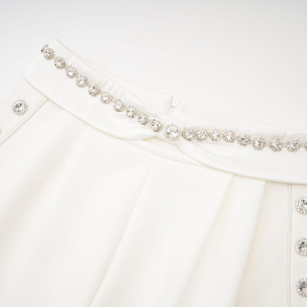 Quilleva embellished cropped jacket & shorts matching set